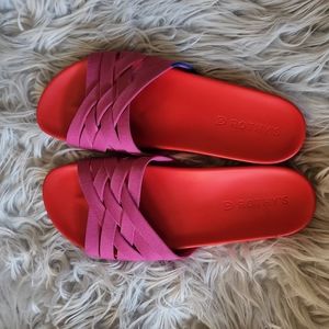 Rothy's Size 9 Retired Pink and Red Sandle
